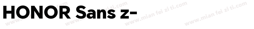 HONOR Sans z字体转换